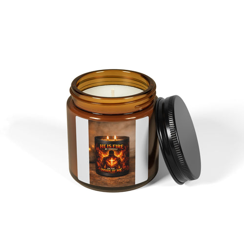 He Is Fire Soy Candle - Amber Jar Scented Candle (Multi-Size)